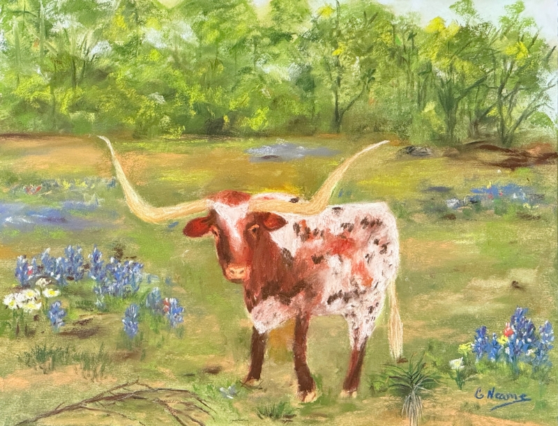 Longhorn Haven by artist Georgia Neame